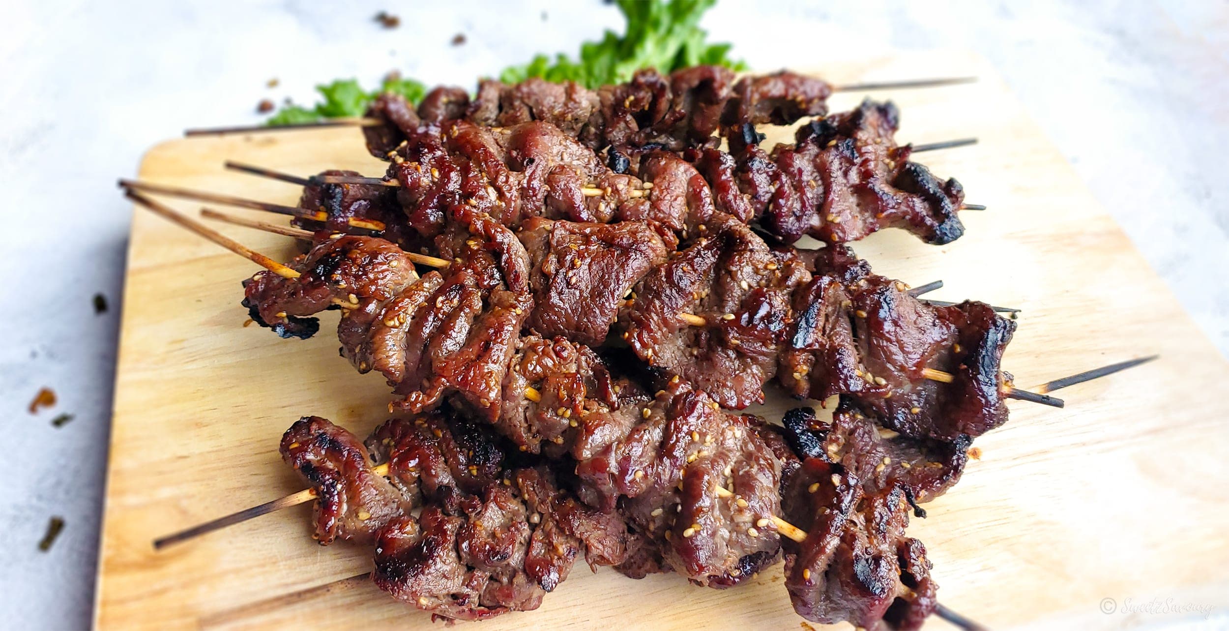 Teriyaki Sesame Beef Skewers