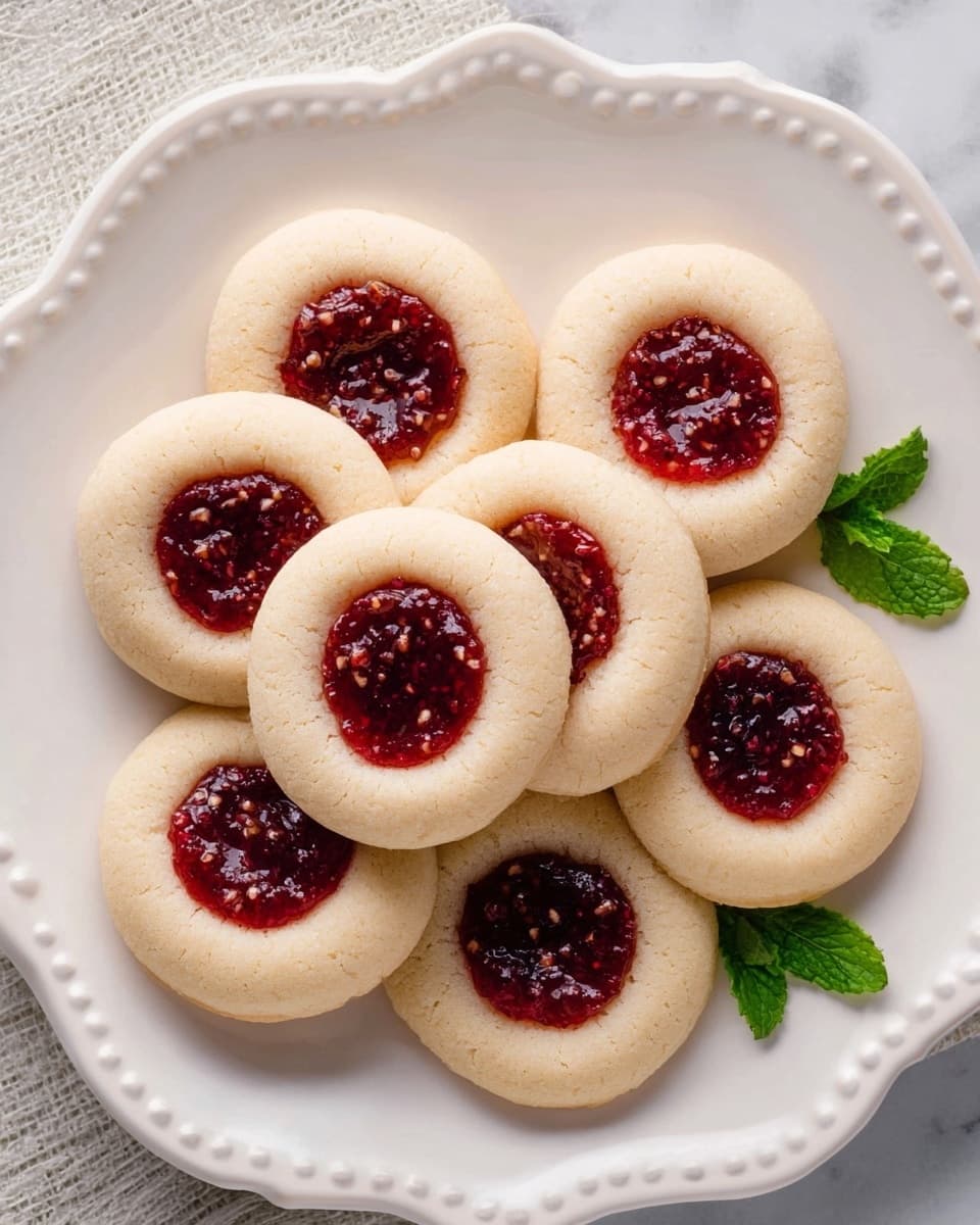 Thumbprint Cookies with Raspberry Preserves Recipe