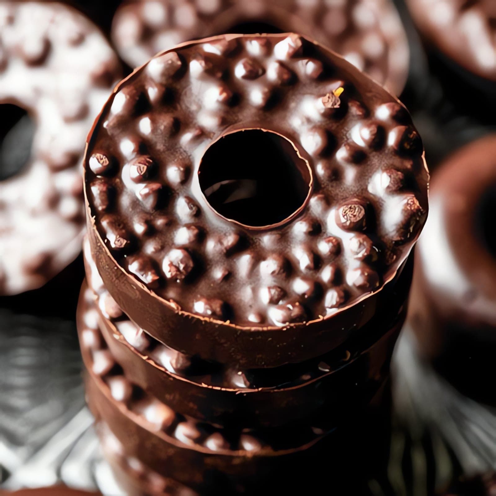 3-Ingredient Chocolate Crunch Doughnuts