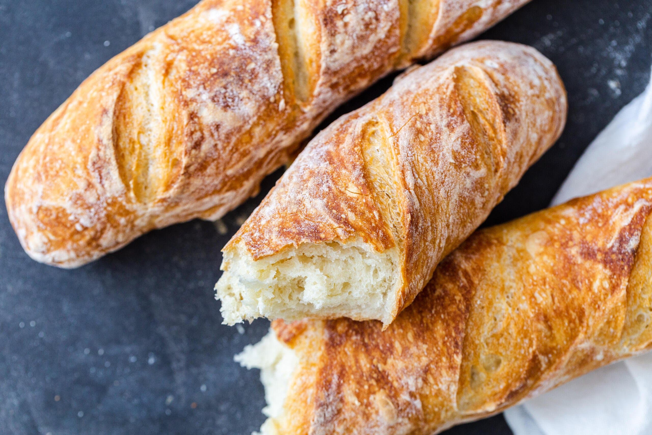 No Knead Bread-Baguette