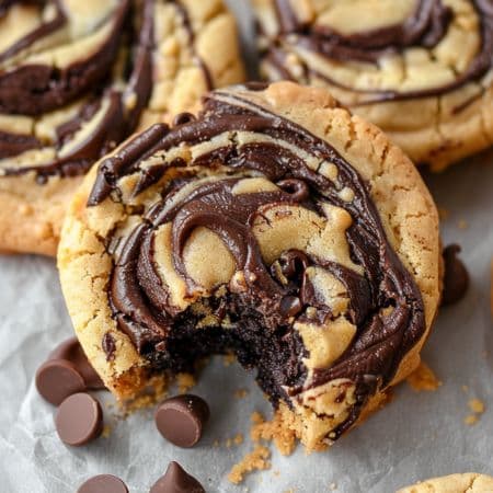 Peanut Butter Brownie Swirl Cookies