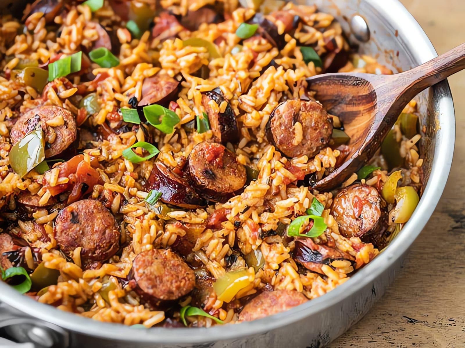 Cajun Sausage and Rice Skillet
