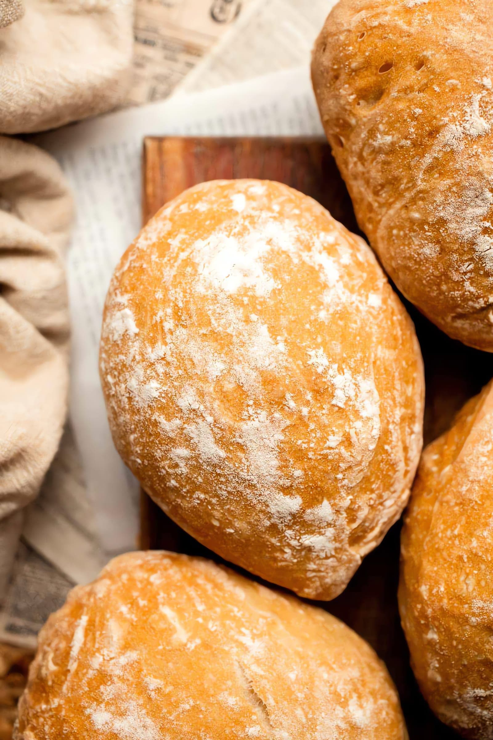 Easy Small Batch Ciabatta Rolls