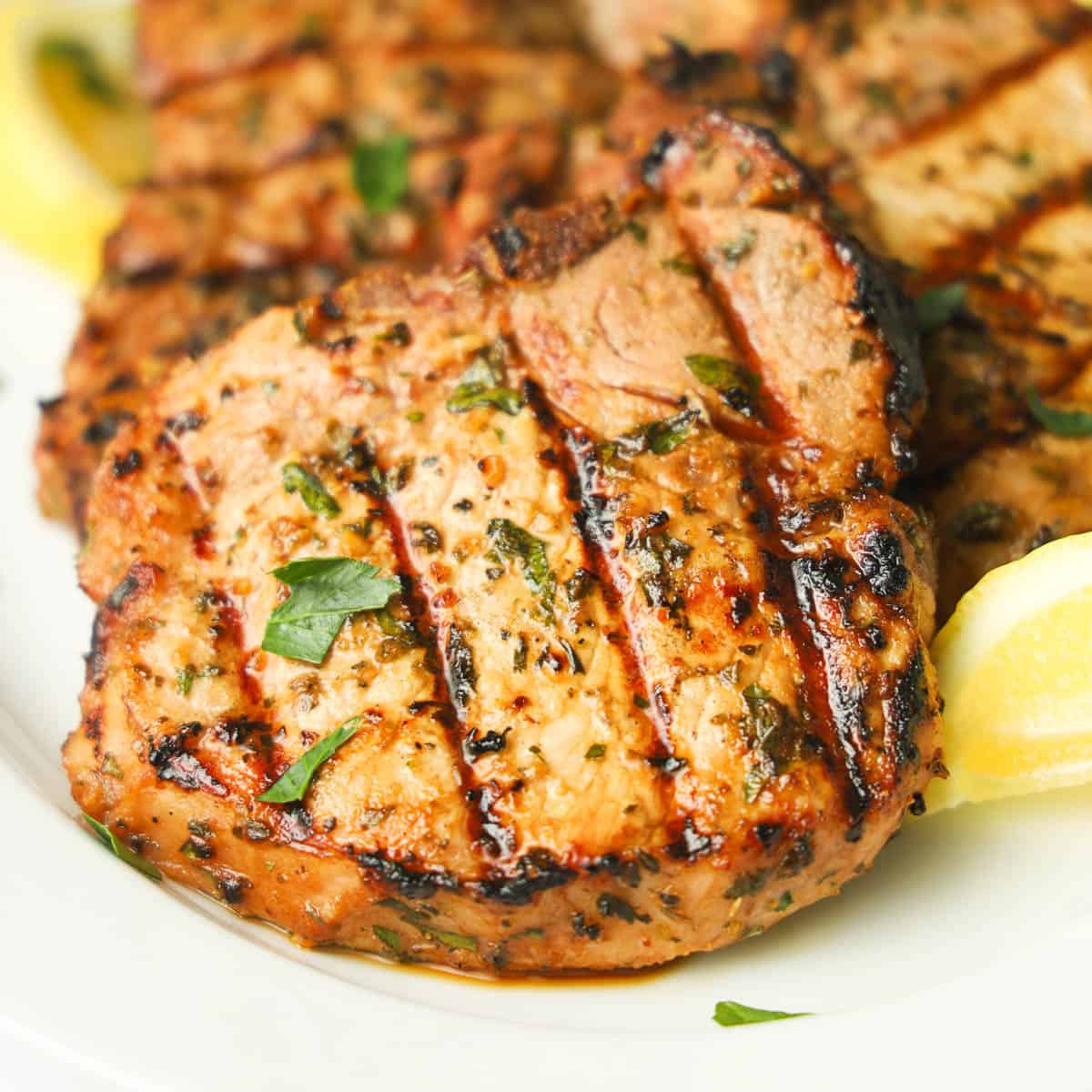 Grilled Bone In Pork Chops with Marinade