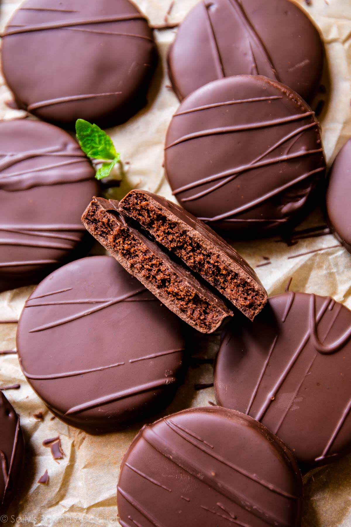 Homemade Thin Mint Cookies