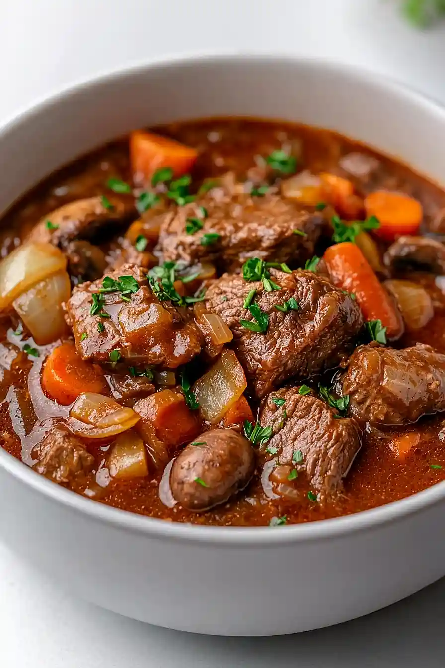 Slow-Cooked Beef Bourguignon Julia Child Recipe