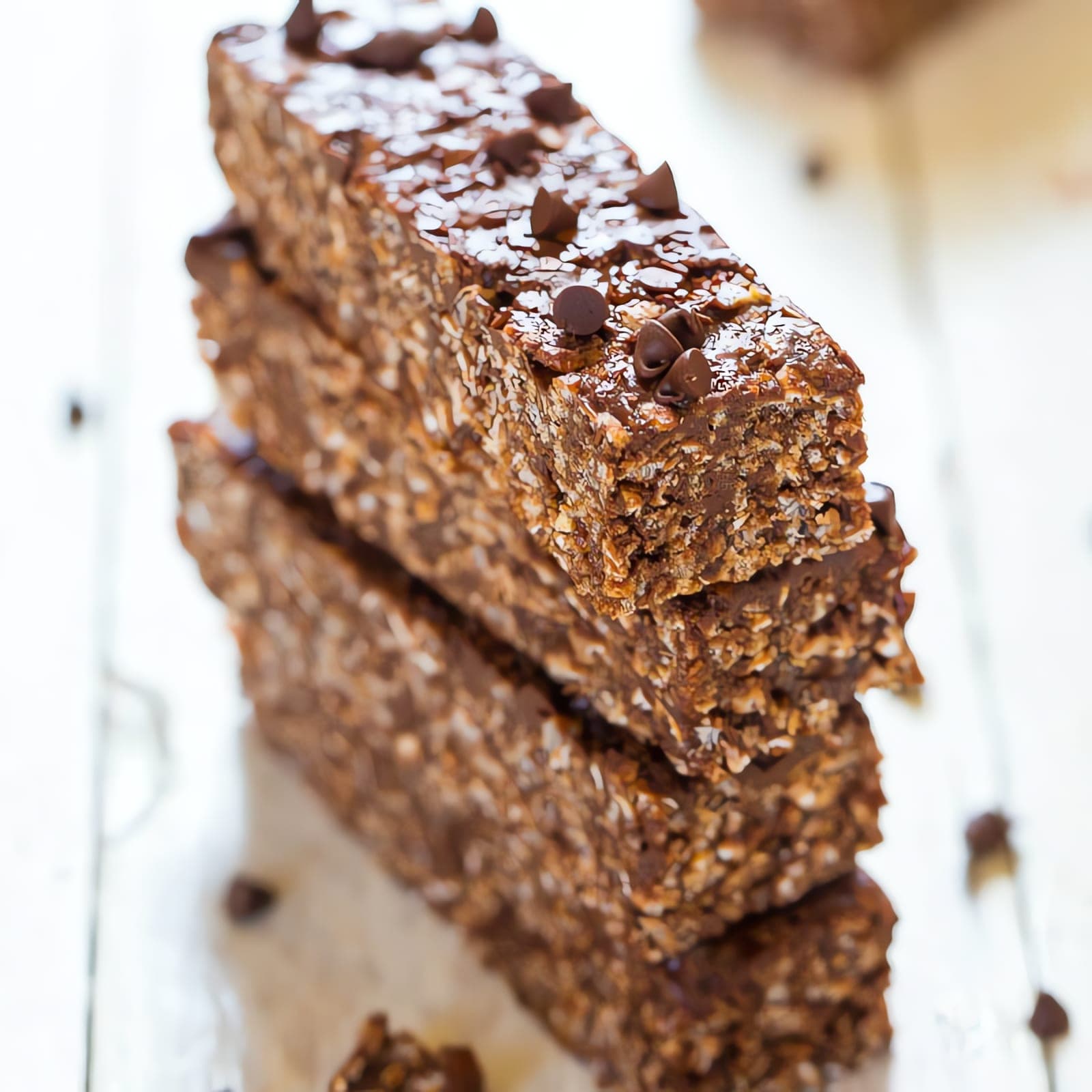 No-Bake Double Chocolate Peanut Butter Granola Bars