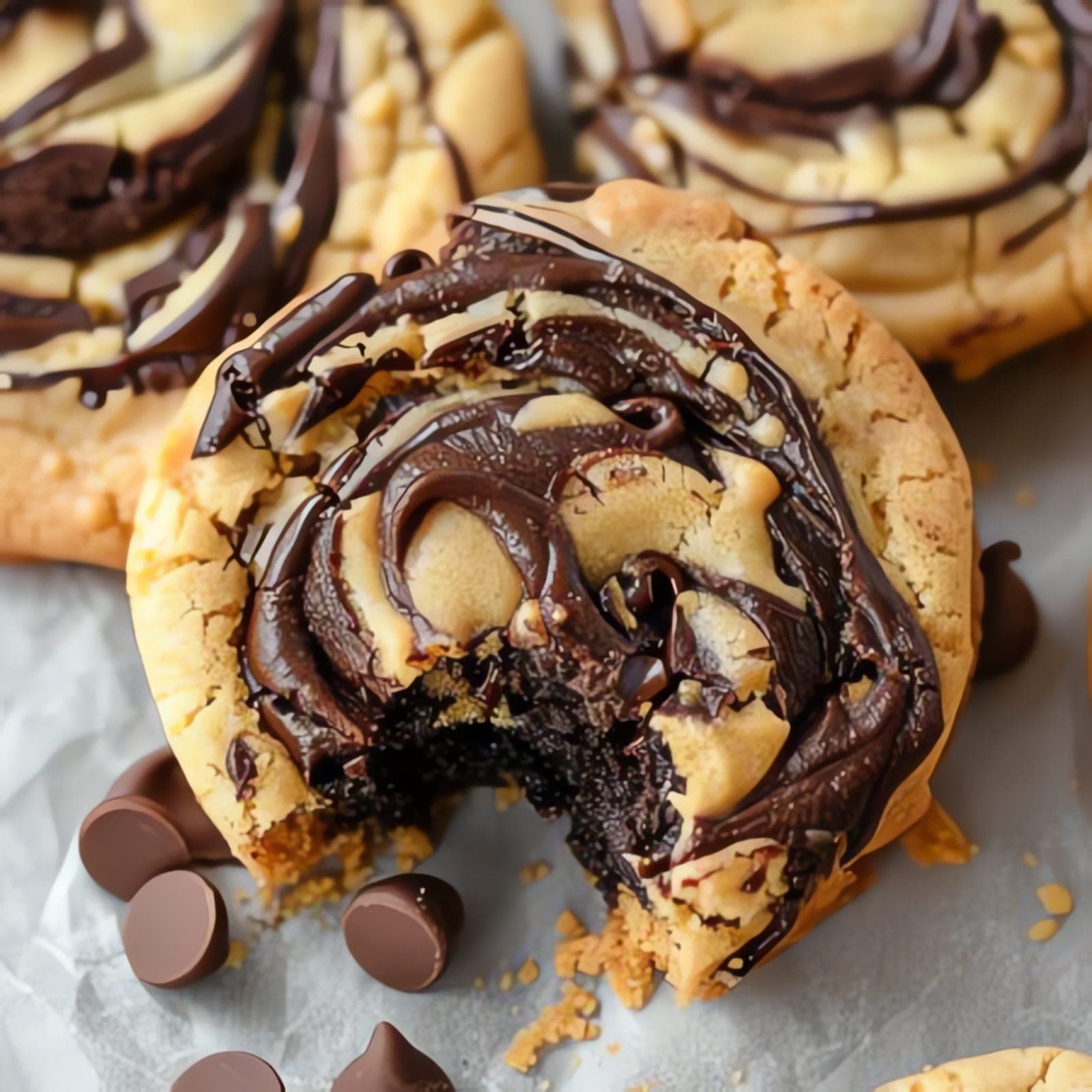 Peanut Butter Brownie Swirl Cookies
